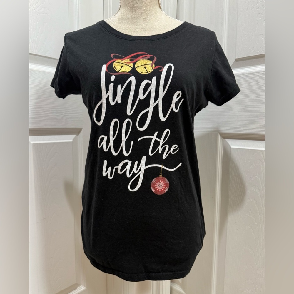 Women’s Christmas “Jingle All the Way” T-Shirt – Size Medium